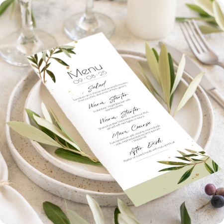 Цветно сватбено меню